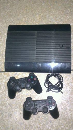 Play Station 3 Super Slim De 500gb + 2 Controles + Juegos