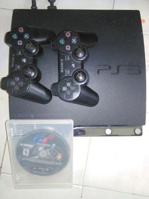 Playstation 3 Slim De 320g Con 2 Controles Y 5 Jgos (usado).