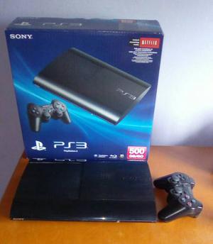 Playstation 3 Super Slim 500 Gb, Como Nuevo En Su Caja