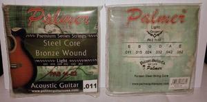 Cuerdas Para Guitarra Acustica Folk Palmer 0.11 Pas 