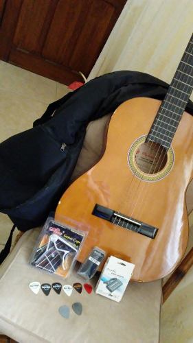 Guitarra Acustica Palmer +accesorios Como Nueva