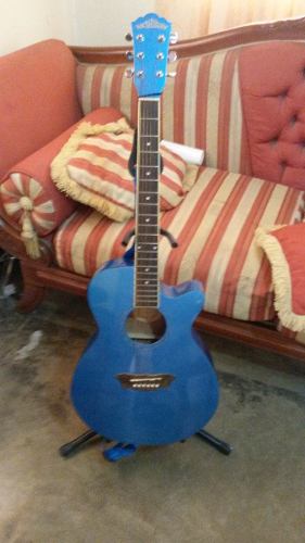 Guitarra Electroacústica Profesional Washburn Ea16 Mbl