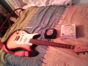 Guitarra Stratocaster 5 Tonos Tabbaco+miniamp Honeytone