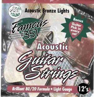 Set De Cuerdas Para Guitarra Electro-acusticas Famous 351