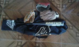 Bate, Guantes Y Bolso De Béisbol