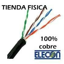 Cable Utp Marca Elecon Cat. 5e 100% Cobre Negro