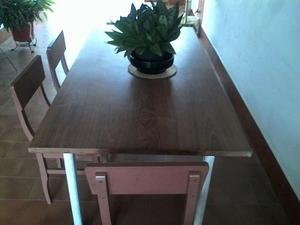 Juego De Comedor En Madera