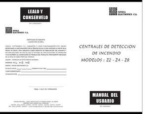 Manual Usuario Central De Incendio Modelos:z2-z4-z8 En Pdf