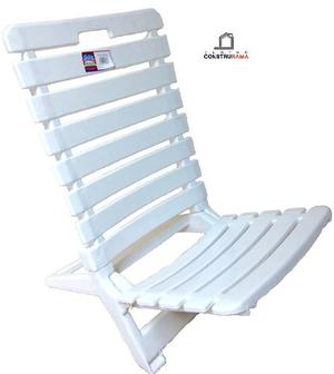 Silla Plastica Blanca Plegable Multiuso Playera Alfa Hogar