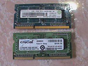 Memoria Ram Ddr3 2gb Laptop Marca Ramaxel O Crucial