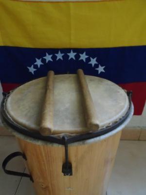 Tambora Madera Y Cuero Original Perfecto Estado, Una Oferta