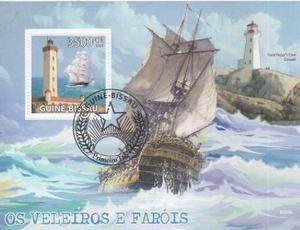 Guinea-bissau  Barcos De Vela Y Faros,
