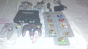 Nintendo 64 (consola Y Dos Controles Con Detalles)