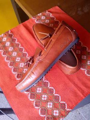 Zapatos Kickers Cuero Natural Mocacin 100% Originales Nuevo