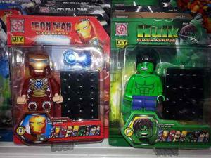 Super Heroes Legos Ironman Hulk Spiderman Superman Batman
