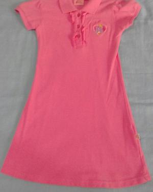 Bello Vestido Rosa Tipo Chemise Talla 4