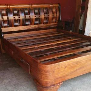 Cama Matrimonial De Madera Con Gavetas