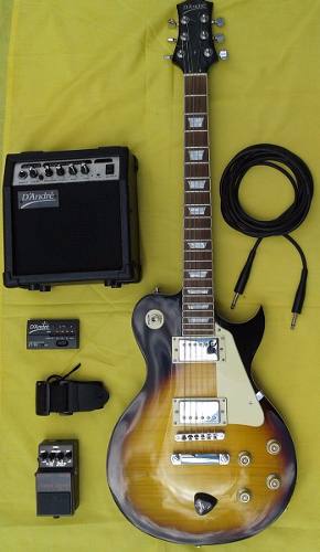 Combo De Guitarra D'andre + Amplificador + Pedal +accesorios