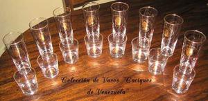Juego De Vasos Vintage De Colección Caciques De Venezuela