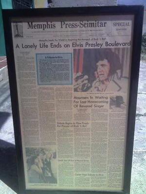 Periódico Original Coleccionable De Elvis Presley