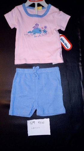 Conjunto Algodon Bebe Niña 100% Algodon Nuevos