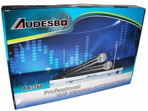 Micrófonos Inalambricos Profesionales Vhf Audesbo Ak-268