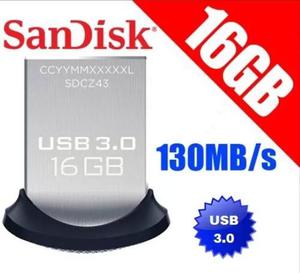 Pendrive Memoria Mini Sandisk 16gb Ultra Fit Usb 3.0