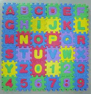 Juego Didactico Letras Números Foami Eva Puzzle