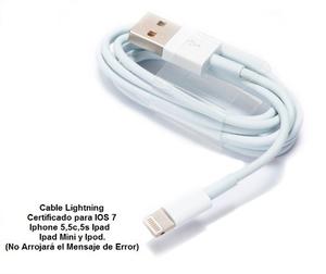 Cable Lightning 2mts Certificado Ios 7 Iphone 5 Ipad Ipod