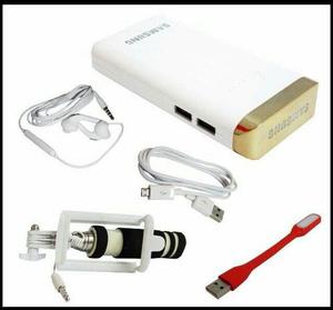 Kits Power Bank Iphone, Audifonos, Monopod Cable