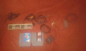 Nintendo Ness (controles,cables Y 2 Juegos Mario, Paperboy)