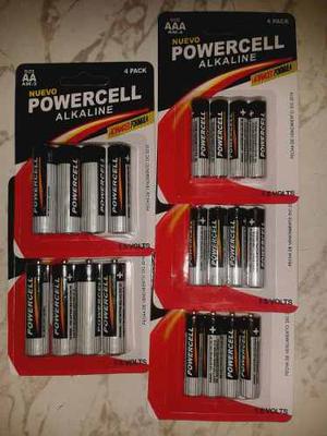 Pilas Alkalinas Aa Y Aaa Powercell