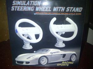 Steering Wheel Volante De Carro Para Nintendo Wii C/soporte