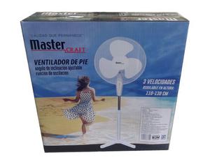 Ventilador Mastercraft Plástico De Pedestal 3 Velocidades