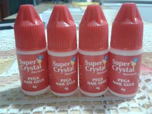 Pegas Para Uñas Postizas Super Crystal De 4 Grs Original