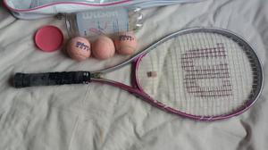 Raqueta De Tenis Wilson Con Estuche Y 3 Pelotas