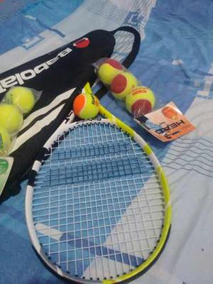 Raqueta De Tennis Babolat (xs 102) Con Forro Y Pelotas