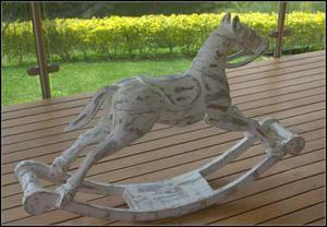 Caballo De Madera Mecedora Decoración Niños Fiestas