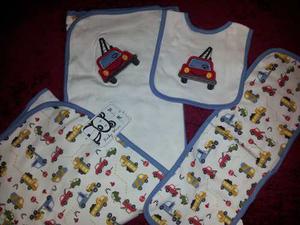 Set De Regalo Para Bebe Niño Cobija Buchero Y Babero