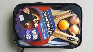 Set Kit De Ping Pong Runic + 2 Raquetas + Malla + 3 Pelotas