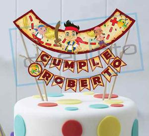 Cake Toppers - Mini Banderines Tortas 100% Personalizados