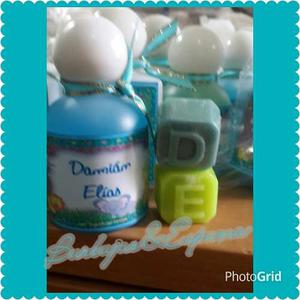 Combo Antibacterial Con Iniciales. Recuerdos Babyshower