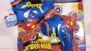 Patines En Lineas De Spiderman Ajustables De Talla 33 A 36