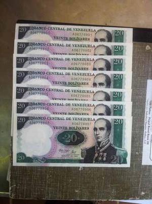 Billetes De 20 Bolivares Sin Circular (consecutivos) 
