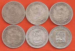 Coleccion De Monedas De 0,50, Realitos 6 Pz, De Plata