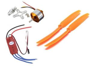 Combo Aeromodelismo, Motor Brushless, Esc 30a Y Dos Helices