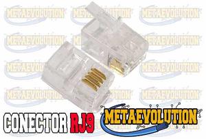 Conector Rj9 Bolsa De 100 Unidades, Para Telefono