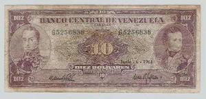 Exelente Y Dificil Billete De 10,bs 