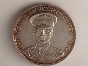Medalla Juan Vicente Gomez 70grs Plata Mil