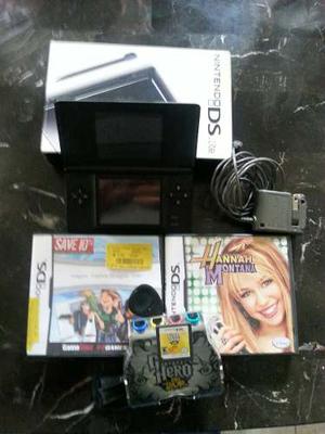 Nintendo Ds Lite Negro Con Tres Juegos